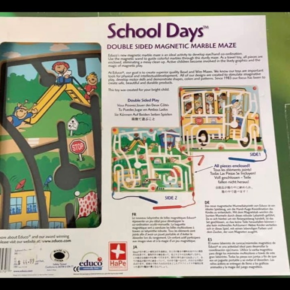 Educo SchoolDays Double Sided Magnetic Marble Maze - Picture 4 of 4